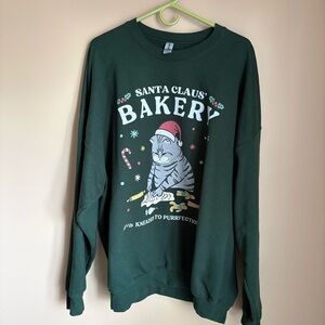 Christmas Bakery Cat Sweatshirt